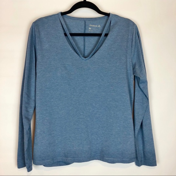 REEBOK Cotton Split Back Long Sleeve Shirt - Picture 6 of 8